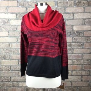 Ellen Tracy Cowl Neck All That Glitters Sweater XS